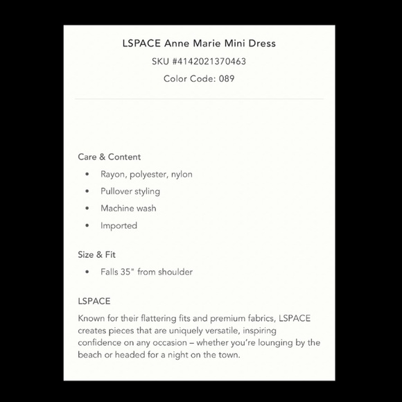 L*Space Anne Marie Dress- XS,S,M - Picture 6 of 8